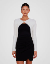 Minxy Fluffy Knit Bolero