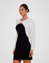 Minxy Fluffy Knit Bolero