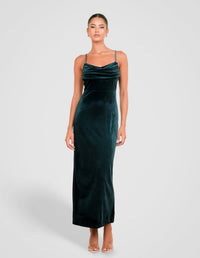 Berlin Cowl Neck Velvet Gown