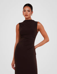Zaylee High Collar Maxi Dress