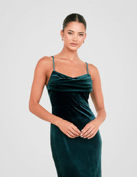 Berlin Cowl Neck Velvet Gown