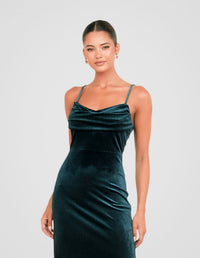 Berlin Cowl Neck Velvet Gown