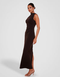 Zaylee High Collar Maxi Dress