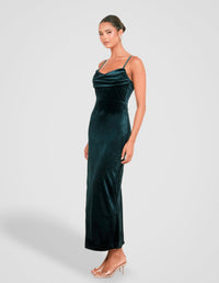 Berlin Cowl Neck Velvet Gown