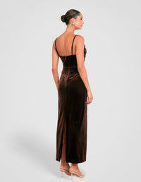 Berlin Cowl Neck Velvet Gown