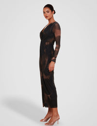 Gabriella V-neck Knot Dress