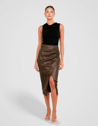 Sarai Vegan Leather Skirt