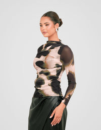 Hunter Gathered Mesh Top
