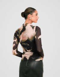 Hunter Gathered Mesh Top