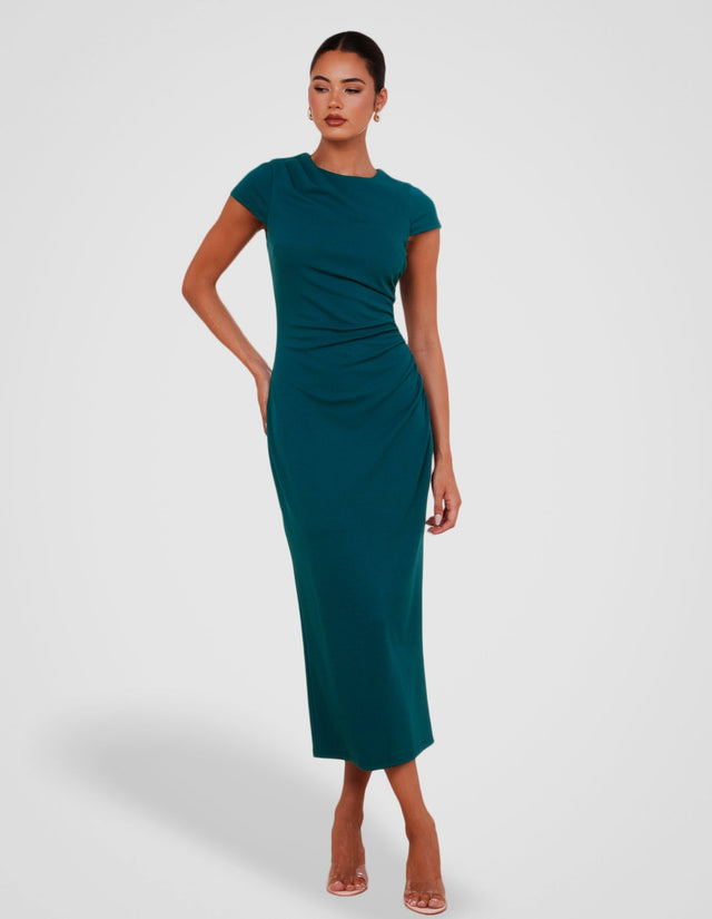 Belle Cap Sleeve Midi Dress