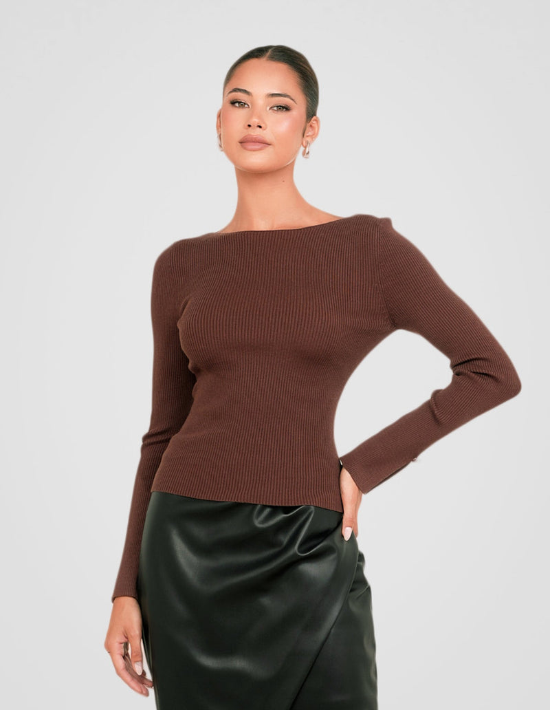Ivanna Long Sleeve Knit Top