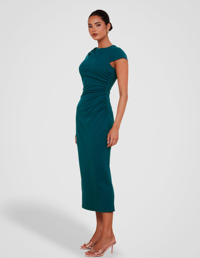 Belle Cap Sleeve Midi Dress