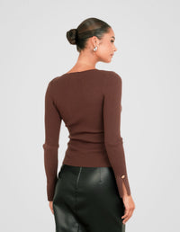 Ivanna Long Sleeve Knit Top
