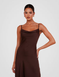 Natalie Cowl Neck Maxi Dress