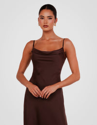 Natalie Cowl Neck Maxi Dress