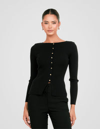 Jolene Split Front Knit Top