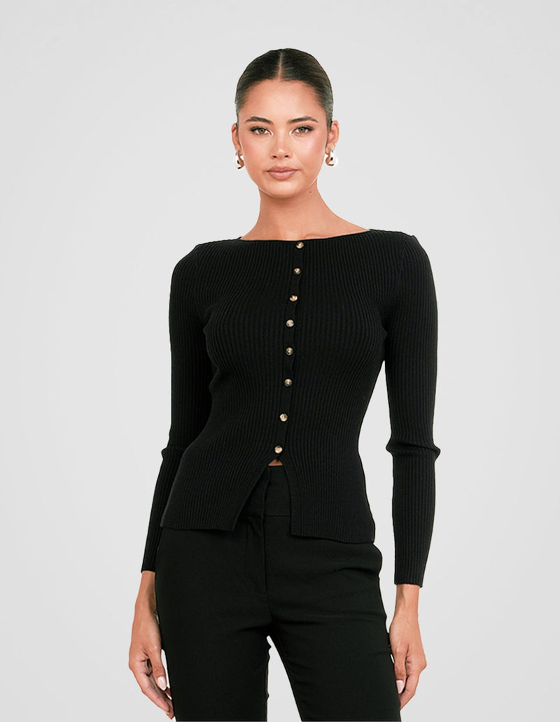 Jolene Split Front Knit Top