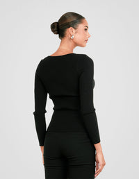 Jolene Split Front Knit Top