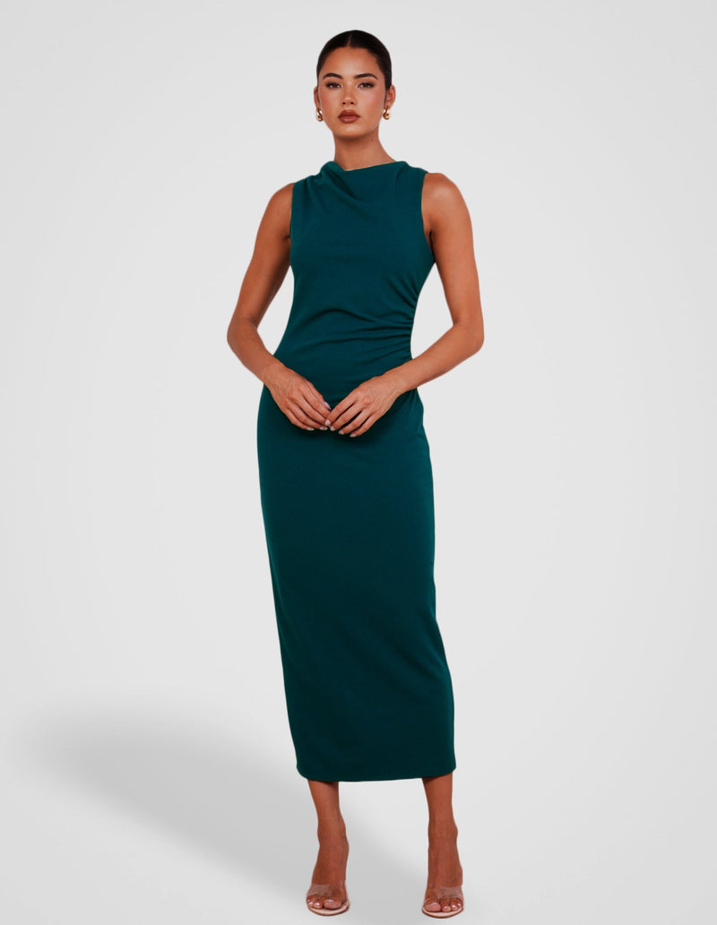 Windsor High Neck Midi Dress