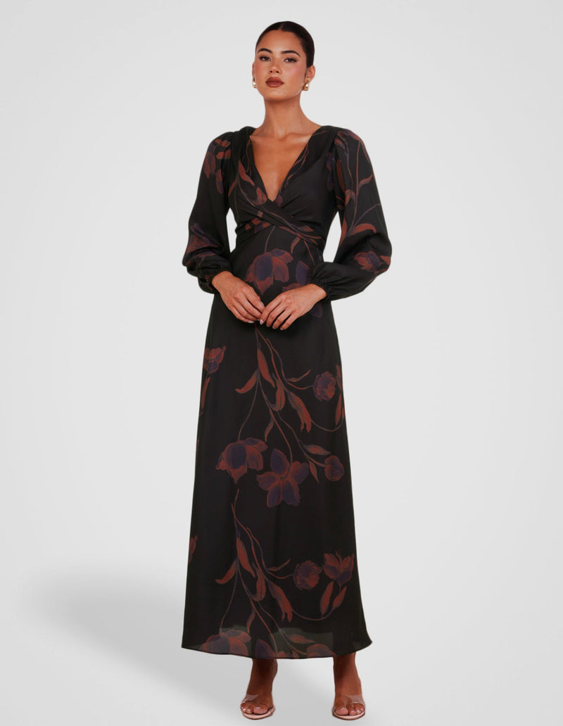 Cher Wrap Front Maxi Dress