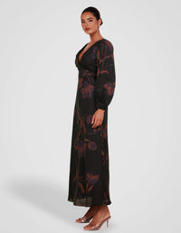 Cher Wrap Front Maxi Dress