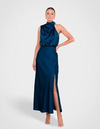 Como High Neck Midi Dress