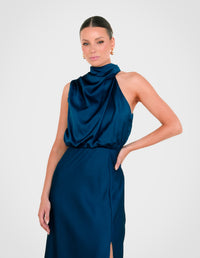 Como High Neck Midi Dress