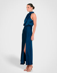 Como High Neck Midi Dress