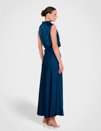 Como High Neck Midi Dress