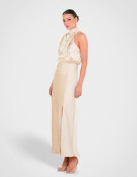 Como High Neck Midi Dress