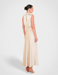 Como High Neck Midi Dress