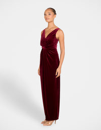 Elsie Sleeveless Velvet Gown