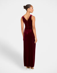 Elsie Sleeveless Velvet Gown
