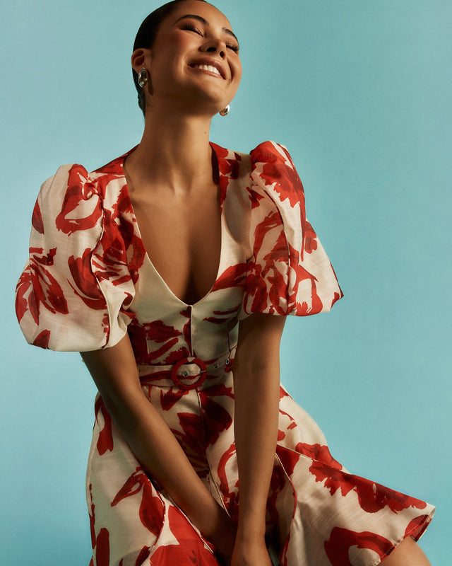 Thali Puff Sleeve Mini Dress