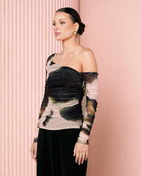 Faun Off Shoulder Mesh Top