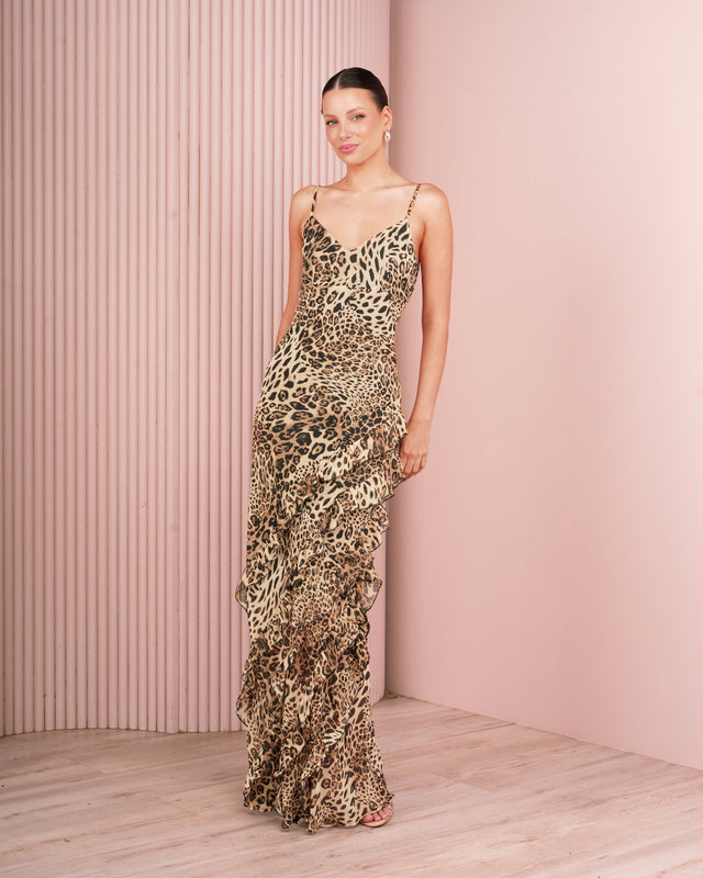 Viva Animal Print Gown