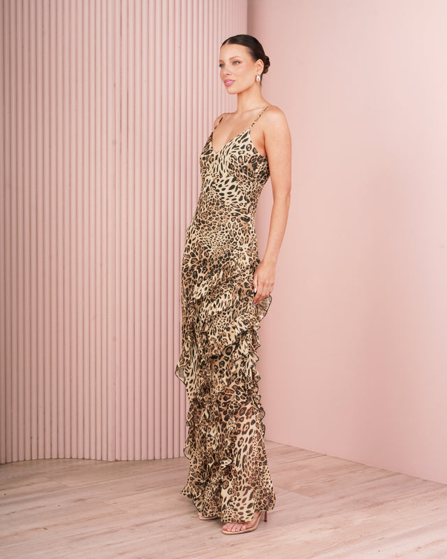 Viva Animal Print Gown