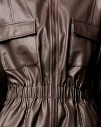 Jyn Cinch Waist Leather Jacket