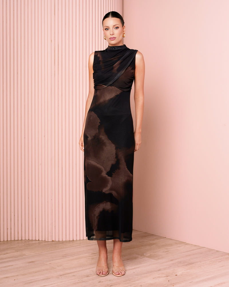 Isolte Wrap Front Maxi Dress
