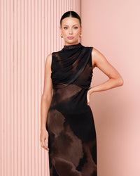 Isolte Wrap Front Maxi Dress