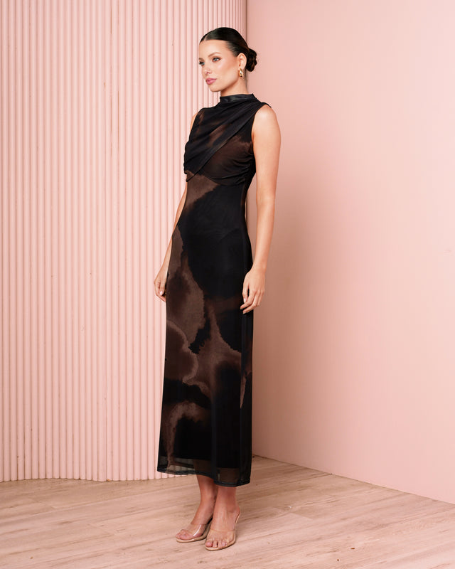 Isolte Wrap Front Maxi Dress
