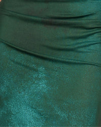 Lena Ruching Print Mesh Gown