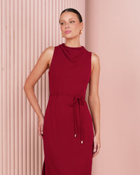 Wynna Cowl Neck Midi Dress