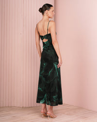 Eliza Printed Mesh Maxi Dress