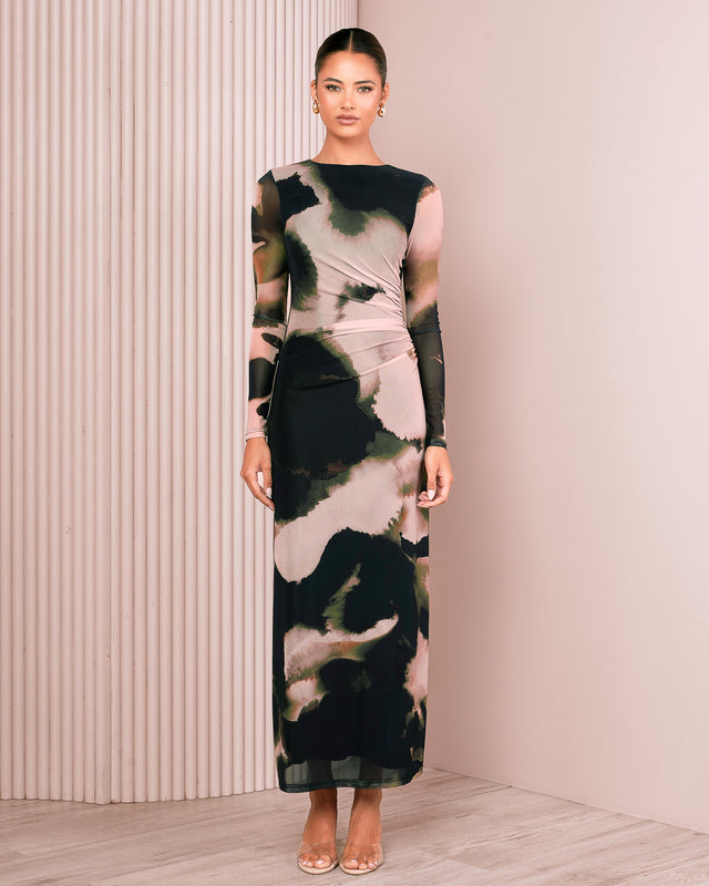 Nilos Long Sleeve Maxi Dress