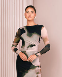 Nilos Long Sleeve Maxi Dress
