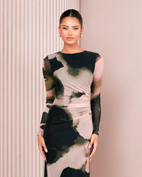 Nilos Long Sleeve Maxi Dress