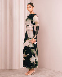 Nilos Long Sleeve Maxi Dress