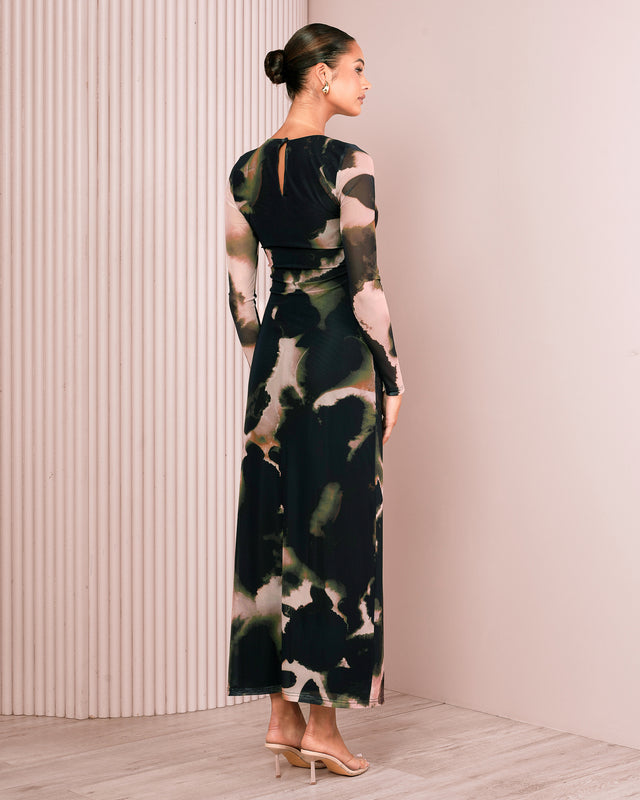 Nilos Long Sleeve Maxi Dress