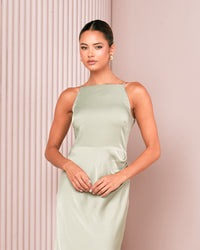 Qarol Square Neck Maxi Dress